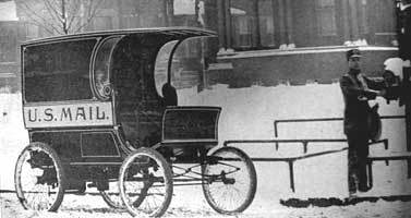old fashioned postal system carriage